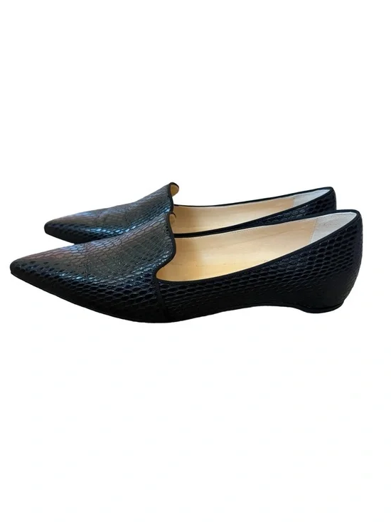 Christian Louboutin Kashasha Lizard Embossed Ballet Flats Black Size 38.5 + Box - Picture 13 of 15